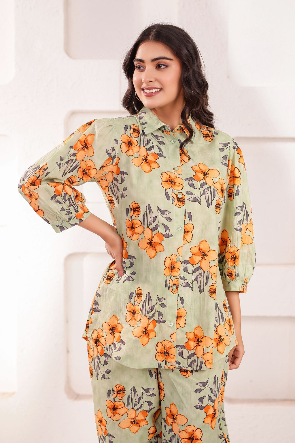A-Line Floral Printed Co-ord Set