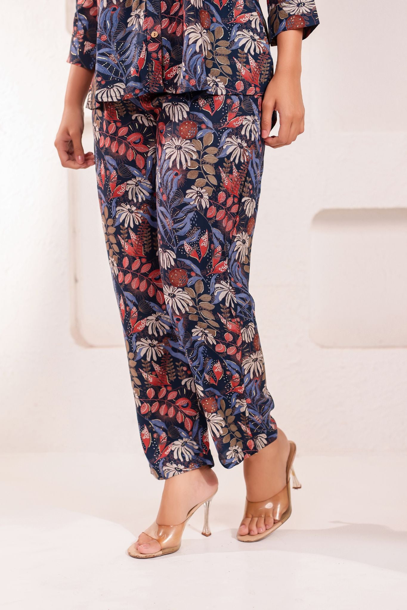 Elegant A-Line Floral Desinged Co-ord Set