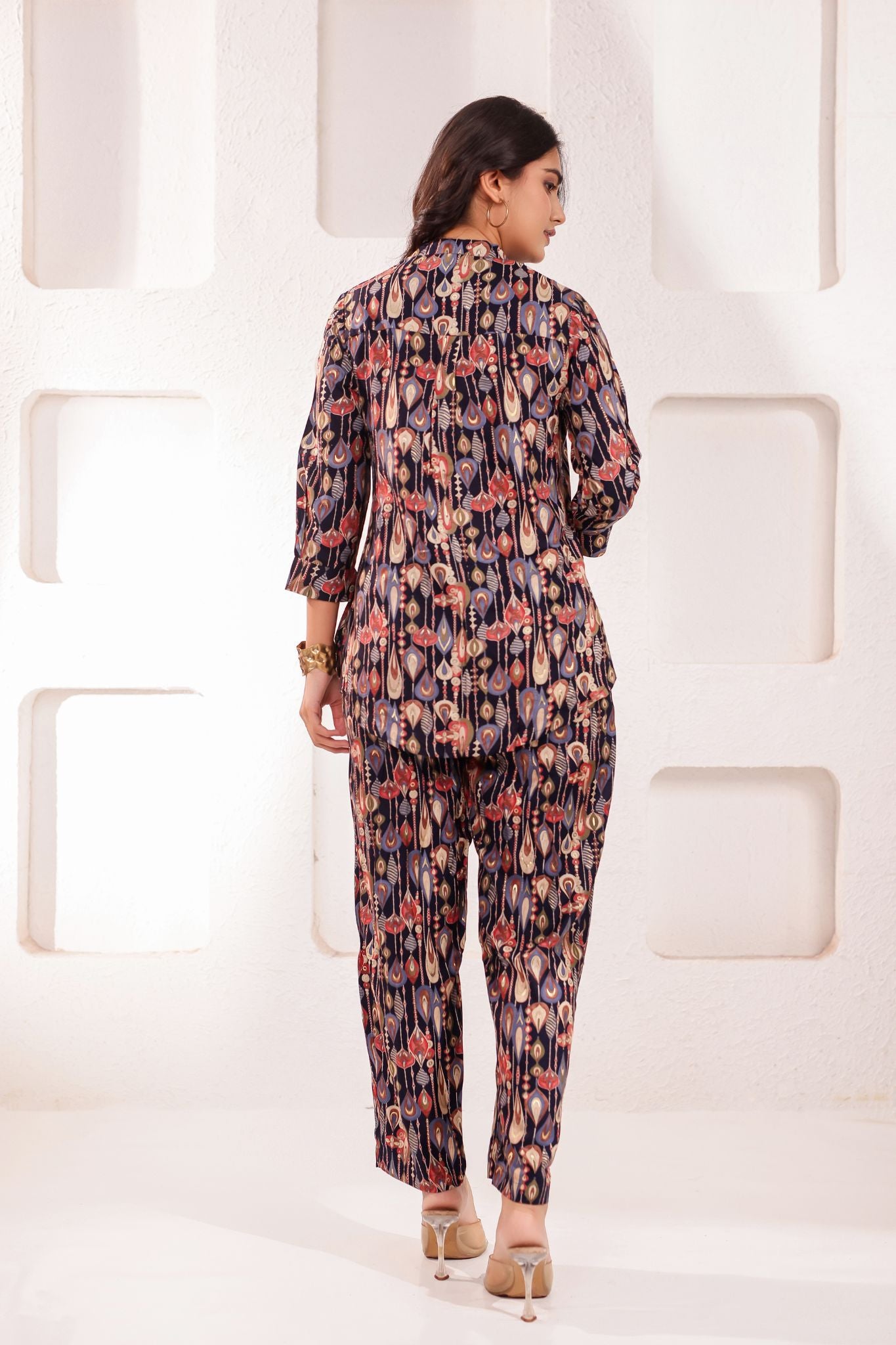 Elegant A-Line Floral Desinged Co-ord Set