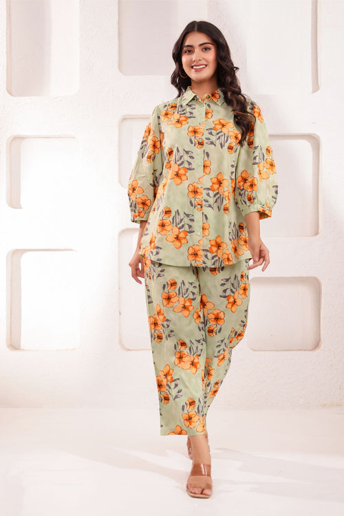 A-Line Floral Printed Co-ord Set