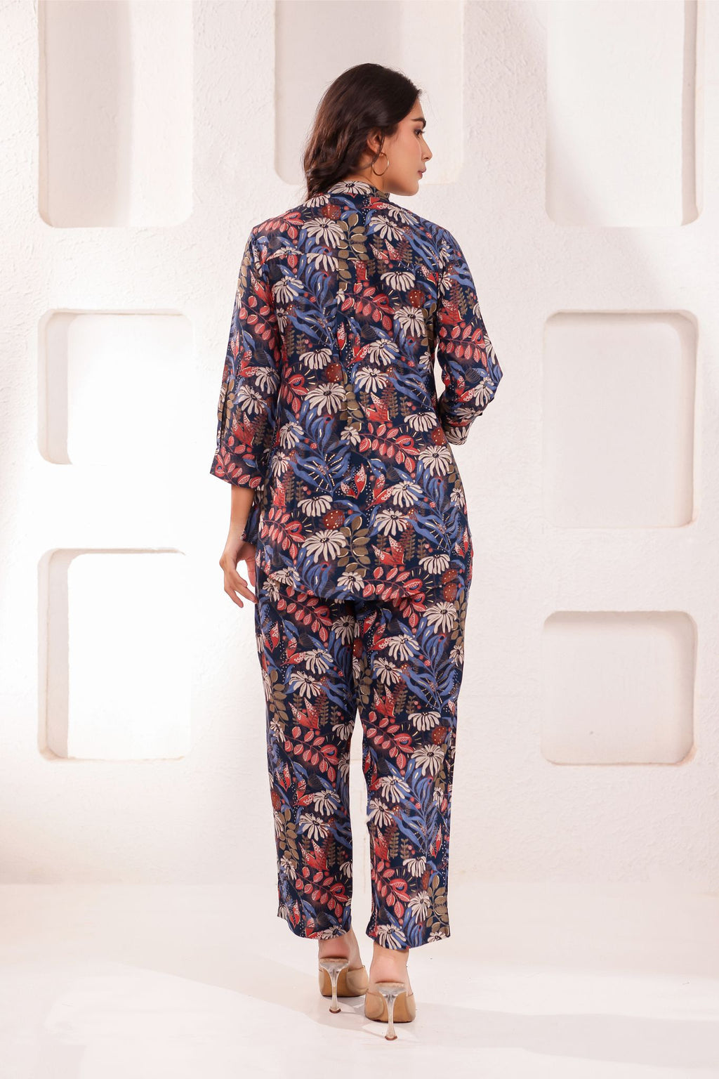 Elegant A-Line Floral Desinged Co-ord Set