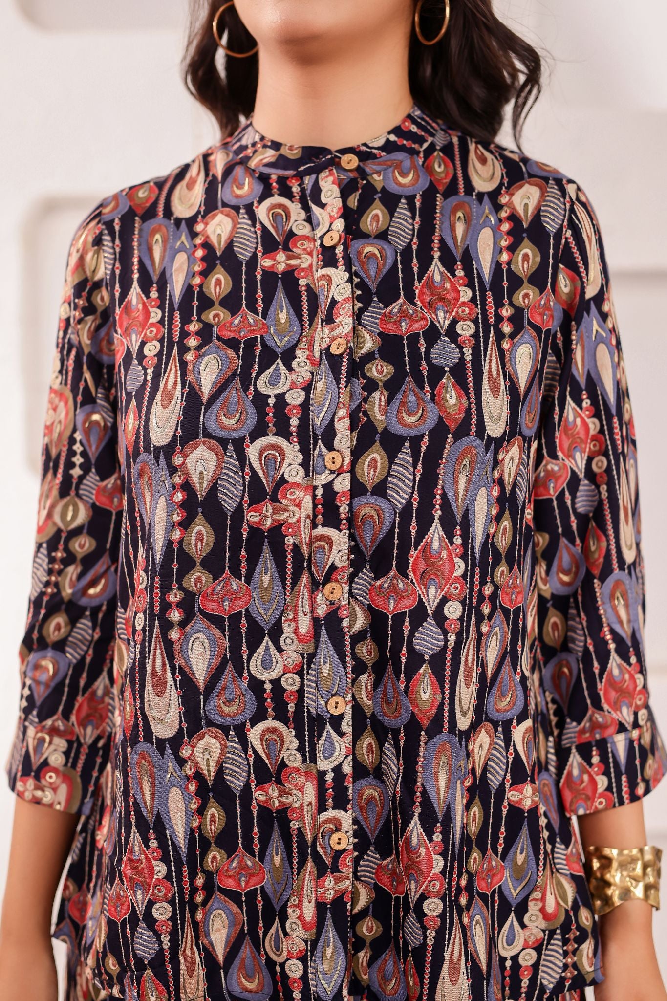 Elegant A-Line Floral Desinged Co-ord Set