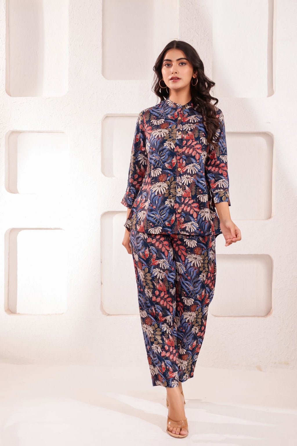 Elegant A-Line Floral Desinged Co-ord Set