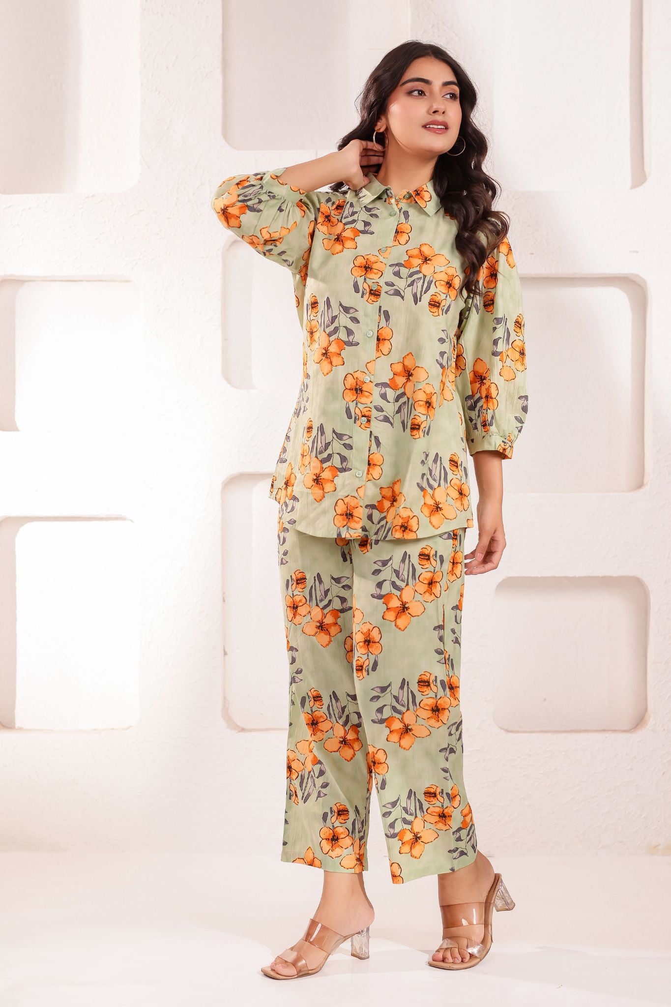 A-Line Floral Printed Co-ord Set