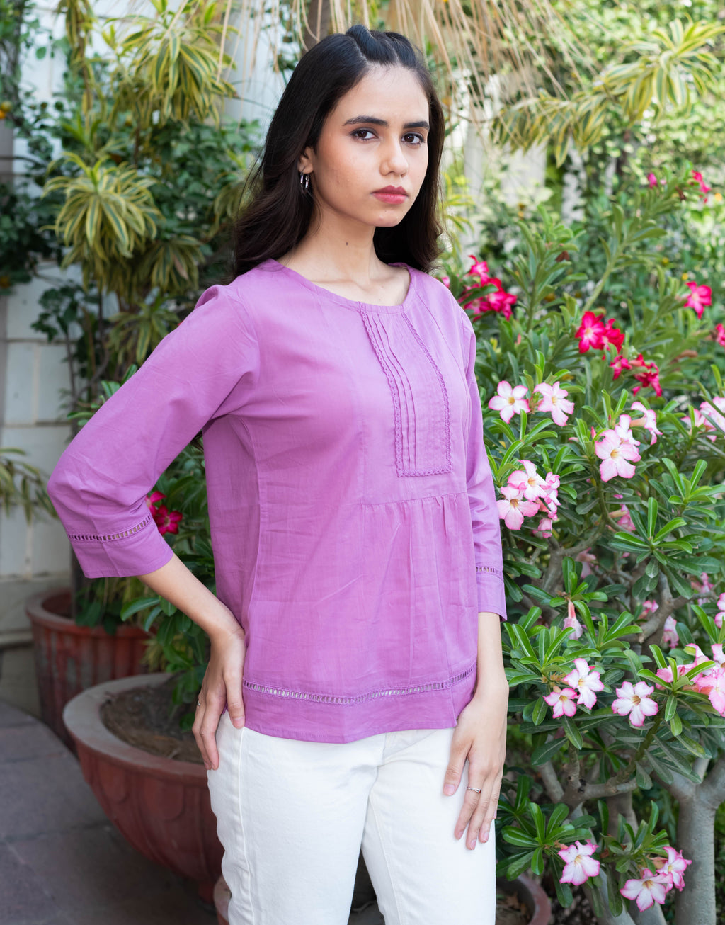 Lavender Grace Cotton Top