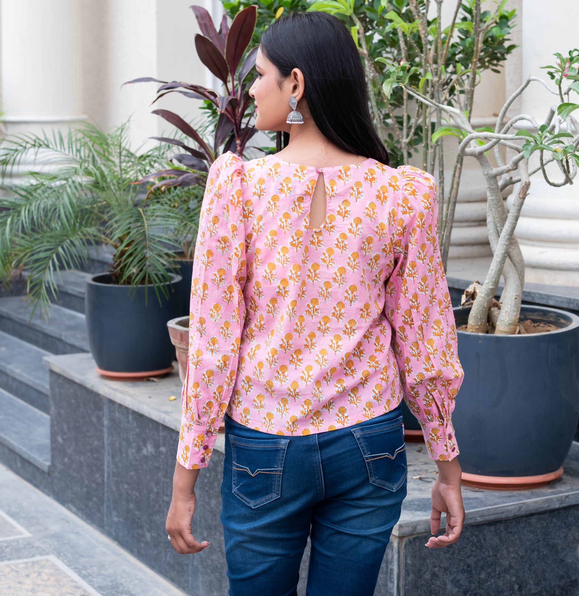 Blush Garden Lace Detail Top
